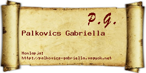 Palkovics Gabriella névjegykártya